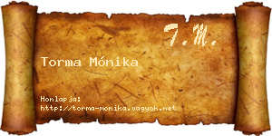 Torma Mónika névjegykártya